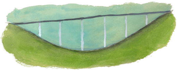 Eine schöne Autobahnbrücke.